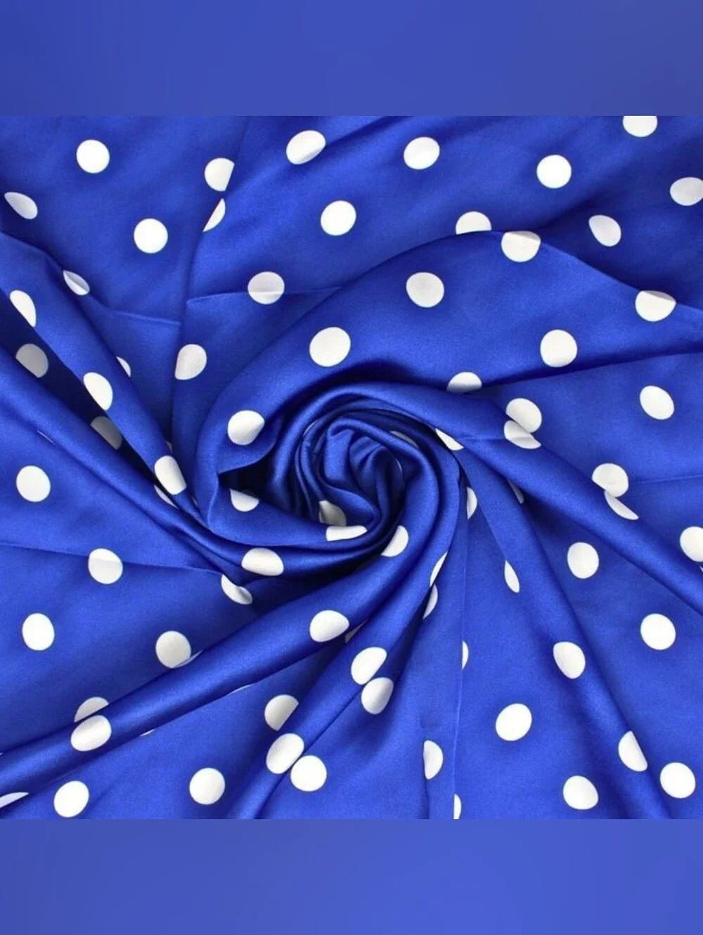 ZPB Blue and White Polka Dot Square Sorority Scarf